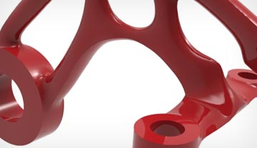 Generative design works well together with additive manufacturing to create complex components without the need for expensive tooling