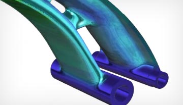 Generative design minimizes weight and reduces material usage while meeting structural requirements