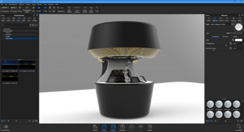 Solid Edge includes KeyShot for generating realistic images of product designs.