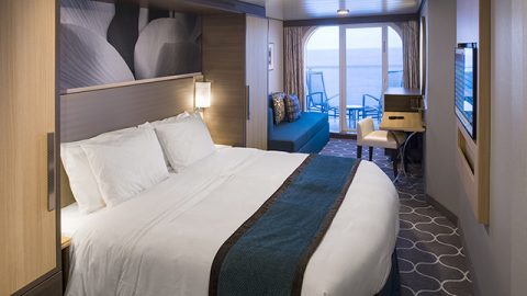 Interior view of a cruise ship cabin