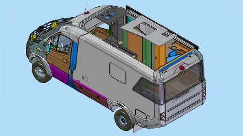 CAD image of the Hymer concept van