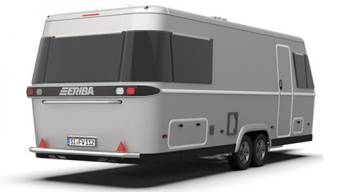 3D rendering of an Eriba camper trailer